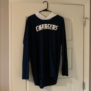 Nike Navy LA Chargers Hooded Long Sleeve T-Shirt